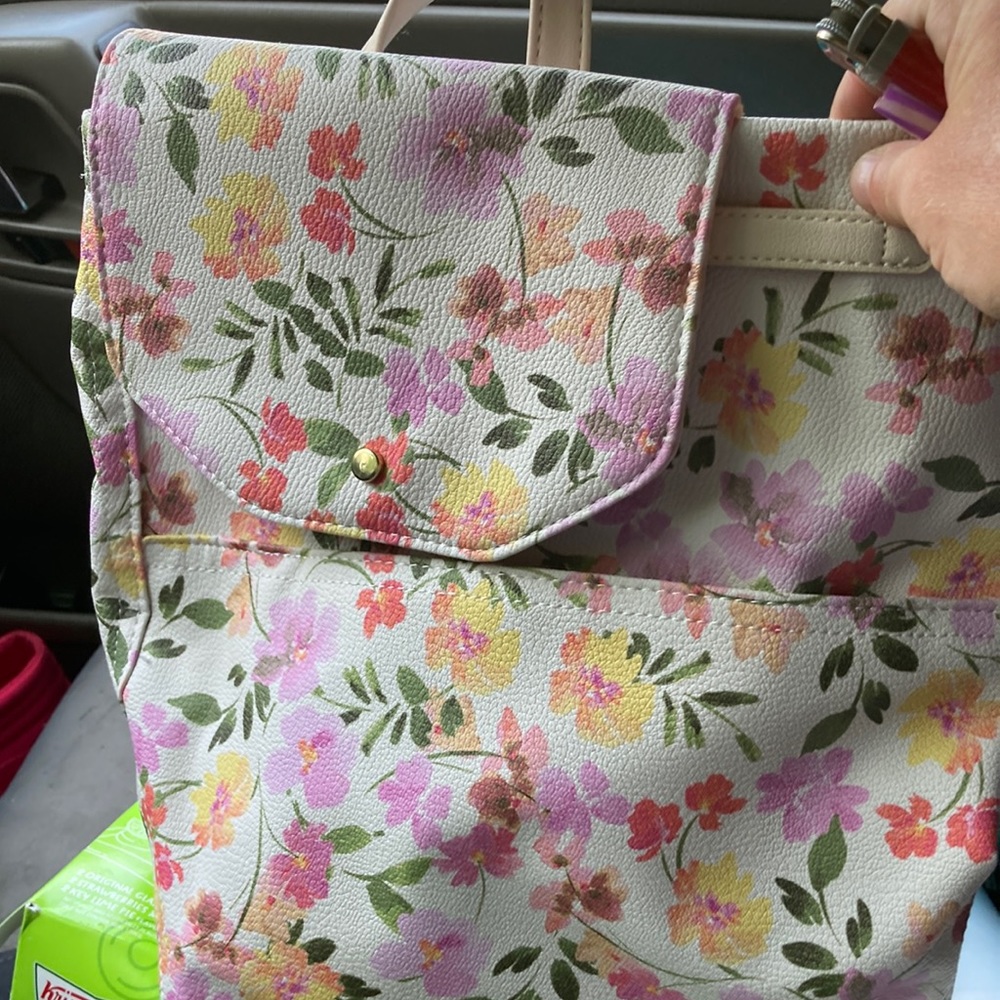 Beautiful girl backpack